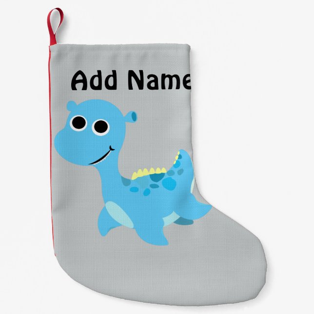 Meia De Natal Pequena Nessie Azul (Frente)