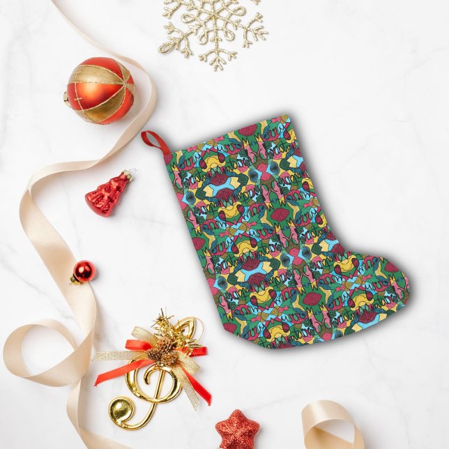 MEIA DE NATAL PEQUENA NEUROGRÁFICO E LINHA PRETA DO NATAL DE MERRÍCULA (Criador carregado)