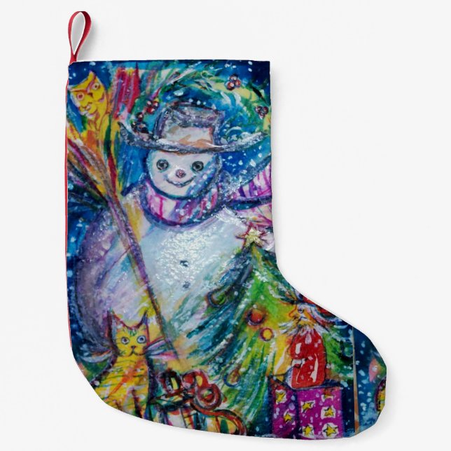 MEIA DE NATAL PEQUENA NEVE COM ÁRVORE DE NATAL E BRINQUEDOS (Frente)