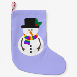 Meia De Natal Pequena Neve LGBT+ Orgulho Snowman
