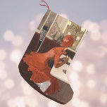 Meia De Natal Pequena No Café Vintage Paris Scene por Fernand Lungren<br><div class="desc">No Café está uma representação vibrante de um final dos anos 1800 na cena do café Parisienne de Fernand Lungren, pintor e ilustrador norte-americano. Ele é conhecido por suas cenas de rua e café em Nova York e Paris, assim como por paisagem e cenas do sudoeste. Nesta imagem, uma mulher...</div>