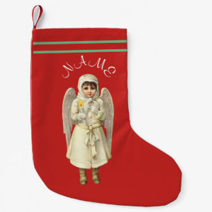 Meia De Natal Pequena NOME DA CAIXA DE Natal & VICTORIAN ANGEL
