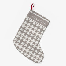 Nome da Família Bark Greige Houndstooth