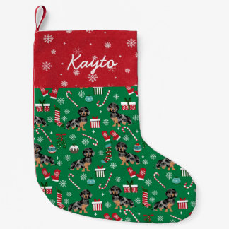 Meia De Natal Pequena Nome de cão personalizado Dachshund