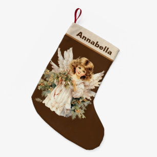 Meia De Natal Pequena Nome do Apelido Anjo para Cores de Natal Fesious