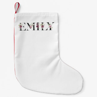 Meia De Natal Pequena Nome Emily