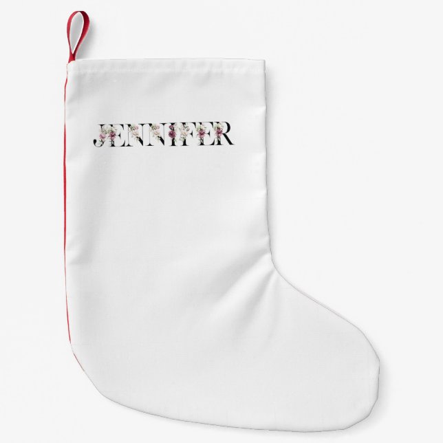 Meia De Natal Pequena Nome Jennifer (Frente)