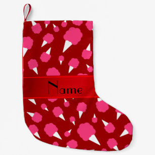 Meia De Natal Pequena Nome personalizado algodão doce