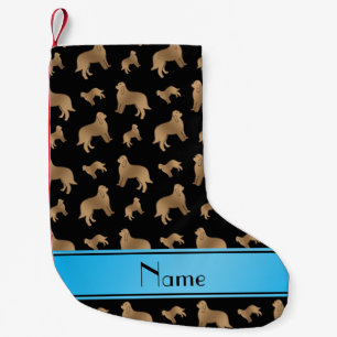 Meia De Natal Pequena Nome personalizado cães negros de cão Otterhound