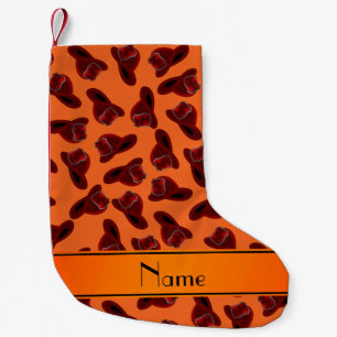 Meia De Natal Pequena Nome personalizado capacetes de incêndio cor de l