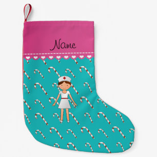 Meia De Natal Pequena Nome personalizado Carneiros doces de tartaruga