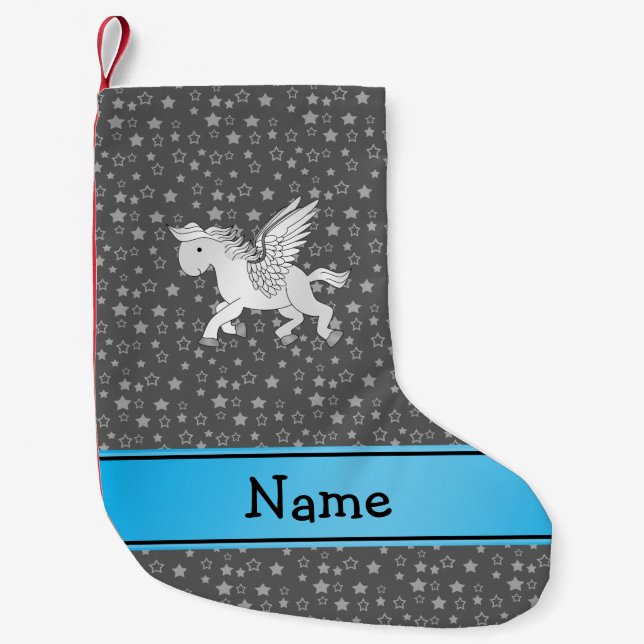 Meia De Natal Pequena Nome personalizado cinzas de pegasus (Frente)