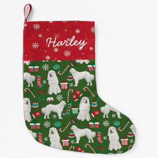 Meia De Natal Pequena Nome personalizado de Natal do Excelente Pirenéus