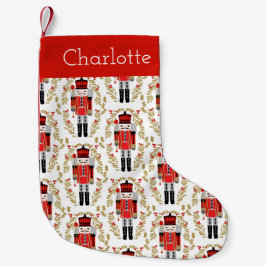 Meia De Natal Pequena Nome personalizado do Nutcracker Christmas
