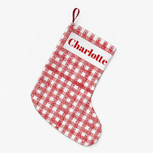 Meia De Natal Pequena nome personalizado do padrão de criação de rend