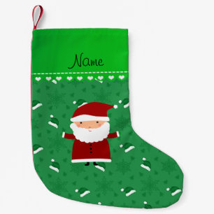Meia De Natal Pequena Nome personalizado papai noel santa hats snowflake