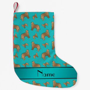 Meia De Natal Pequena Nome personalizado "Turquoise Otterhound"