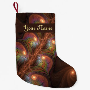 Meia De Natal Pequena Nome Próprio Fractal Clássico Moderno Abstrato f