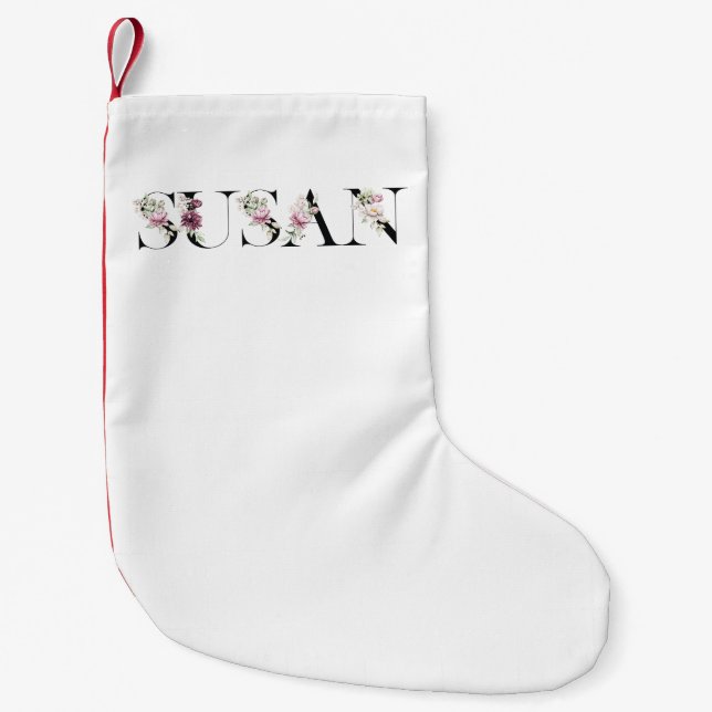 Meia De Natal Pequena Nome Susan (Frente)