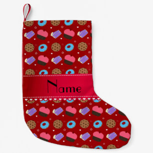 Meia De Natal Pequena Nome vermelho cupcake cookies do bolo rosquinha