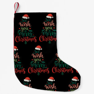 Meia De Natal Pequena Nós Lhe Desejamos Um Feliz Natal Xmas Chapéu do Pa