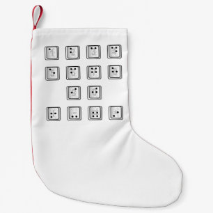 Meia De Natal Pequena Números de Chave do Computador em Braille