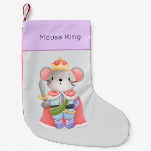 Meia De Natal Pequena Nutcracker Pastel Mouse King