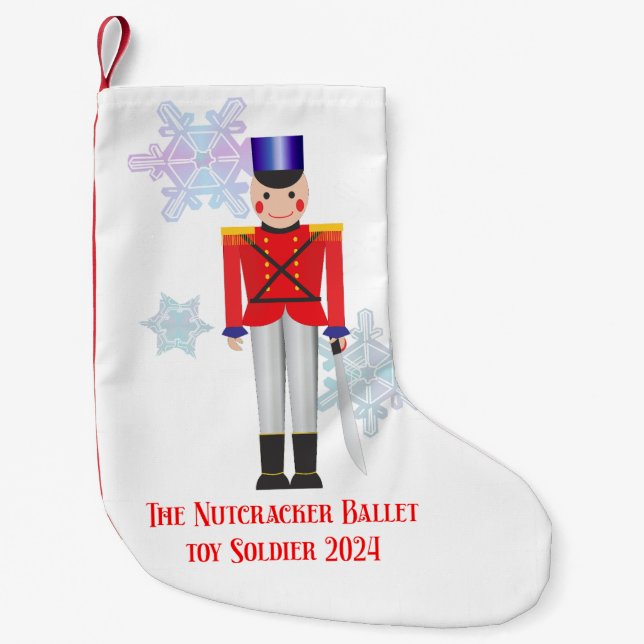 Meia De Natal Pequena Nutcracker Toy Soldier - Parada de Natal (Frente)