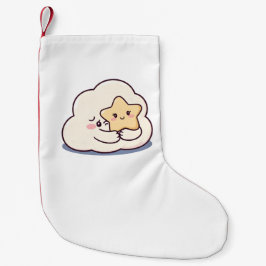 Meia De Natal Pequena Nuvem Tímida Abrindo uma Estrela