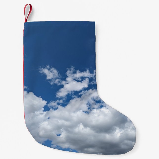 Meia De Natal Pequena Nuvens moles (Frente)