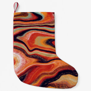 Meia De Natal Pequena O abstrato é feito em tecni
