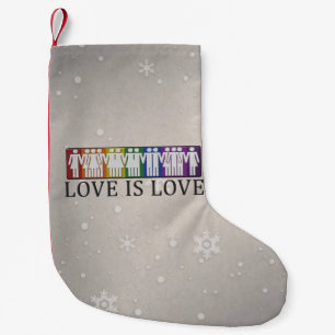 Meia De Natal Pequena O amor é amor