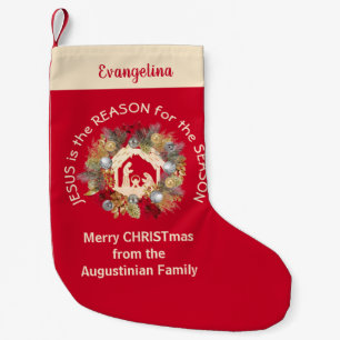 Meia De Natal Pequena O JESUS Personalizado é a razão do Natal