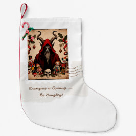 Meia De Natal Pequena O Krampus Está Chegando – Seja Travesso! | Chris H