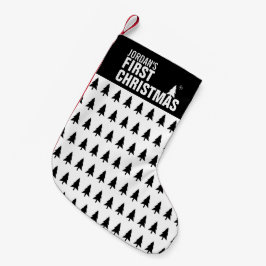 Meia De Natal Pequena O Primeiro Natal Personalizado da Bandeja de Natal