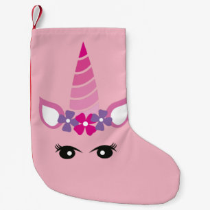 Meia De Natal Pequena O Unicórnio Rosa