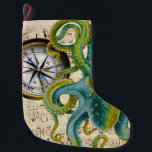 Meia De Natal Pequena Octopus Tentacle Compass Música<br><div class="desc">polvo art design</div>
