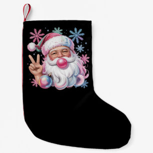 Meia De Natal Pequena Óculos de Sol Rosa de Natal do Papai Noel Retro Ch