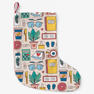Meia De Natal Pequena Office Stationery: Textura sem costura Quirky