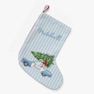 Meia De Natal Pequena Oficial de polícia moderno personalizado Natal Car