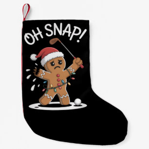 Meia De Natal Pequena Oh Snap Homem de Neve de Golfe Golfe Natal Xmas