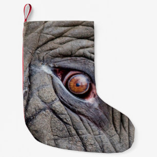 Meia De Natal Pequena Olho de elefante animal fechado