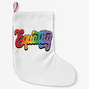 Meia De Natal Pequena Orgulho LGBT Arco-Íris Igualdade de Sinalizador