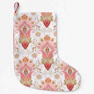 Meia De Natal Pequena Oriental Flair: Damask Peacock Paisley