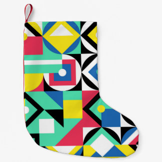 Meia De Natal Pequena Ornamento Decorativo de Formas Geométricas Colorid