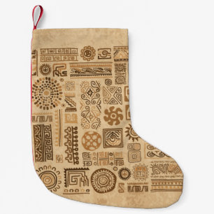 Meia De Natal Pequena Ornamento feito à mão étnico