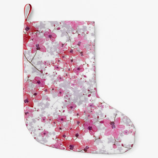 Meia De Natal Pequena Orquídea: beleza vermelha singular.