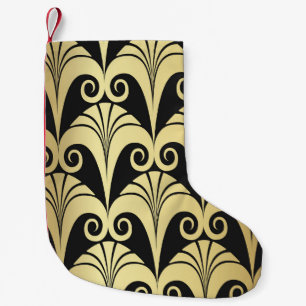 Meia De Natal Pequena Ouro brilha textura. geomet de deco de arte Dourad