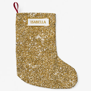 Meia De Natal Pequena Ouro Inverso Textura Amarela Da Largura Procura Co