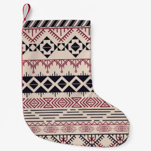 Meia De Natal Pequena Padrão asteca. Fundo tribal Vintage